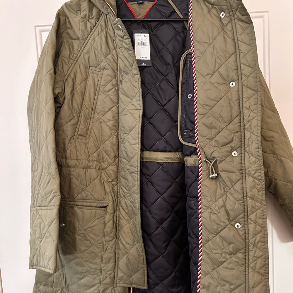 Tommy Hilfiger Olive Quilted Jacket with Black Lining